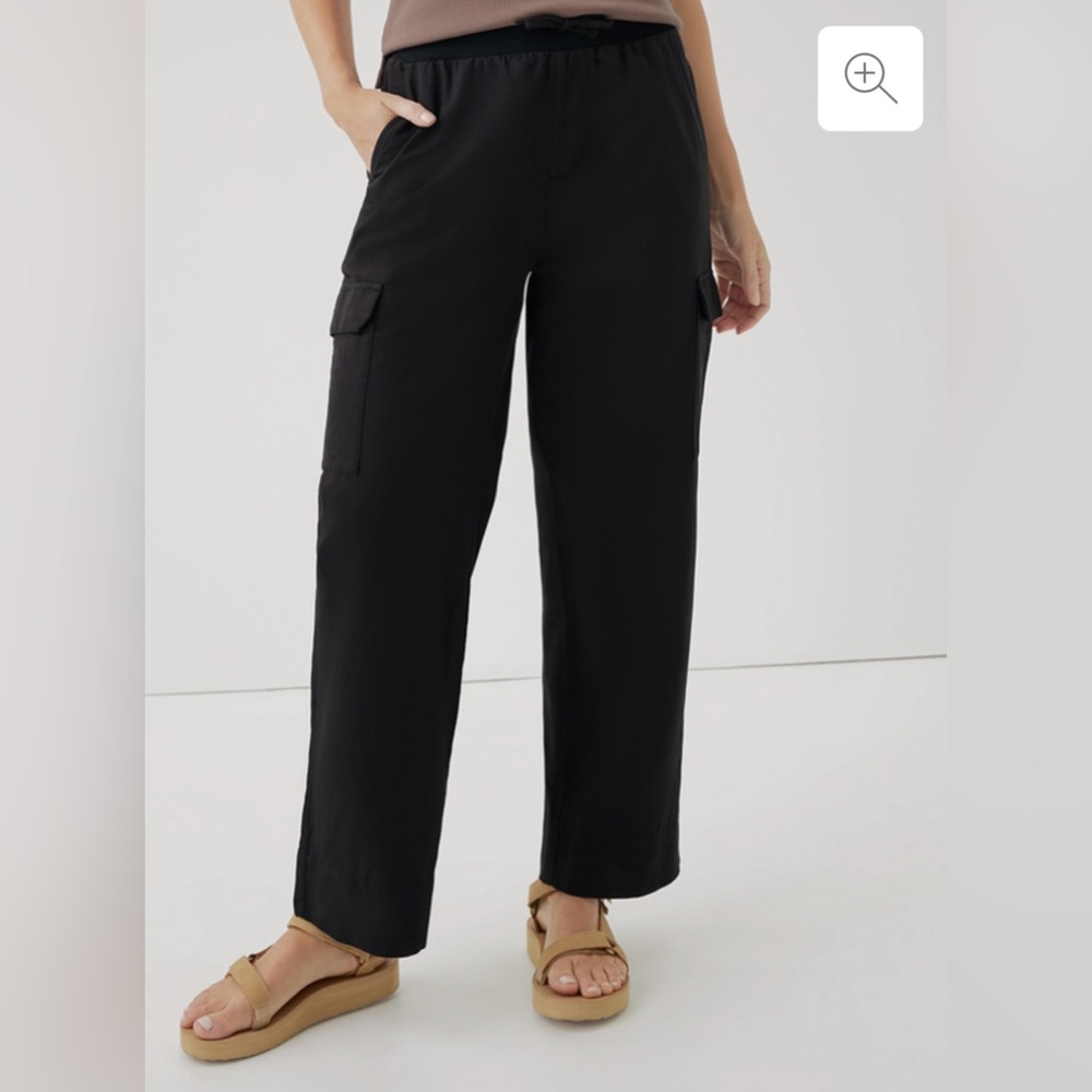 [SOLD] New With Tags Pact Canopy Organic Cotton & Linen Wide Leg Pants XS